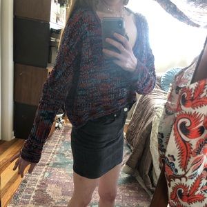 Silence + noise chenille dolman cropped sweater